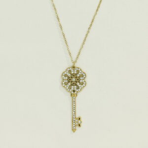 Stainless Steel Necklaces  Key With Crystals/Zirconias Arabic Islam Muslim  Good Quality No Change Color For Women Girls AS241108025