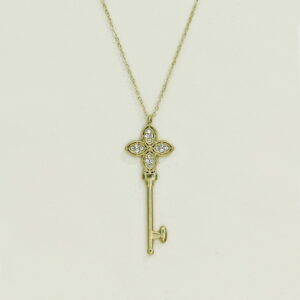 Stainless Steel Necklaces  Key With Crystals/Zirconias Arabic Islam Muslim  Good Quality No Change Color For Women Girls AS241108026