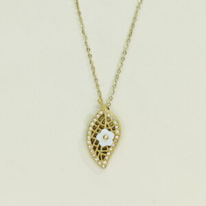Stainless Steel Necklaces  Flower Leaf Arabic Islam Muslim  Good Quality No Change Color For Women Girls AS241108032