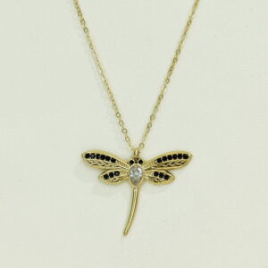 Stainless Steel Necklaces  Butterfly With Black Crystals/Zirconias Arabic Islam Muslim  Good Quality No Change Color For Women Girls AS241108035