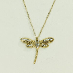 Stainless Steel Necklaces  Butterfly With Clear Crystals/Zirconias Arabic Islam Muslim  Good Quality No Change Color For Women Girls AS241108036