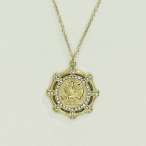 Stainless Steel Necklaces   Roosters Medals Arabic Islam Muslim  Good Quality No Change Color For Women Girls AS241108038