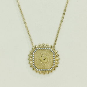 Stainless Steel Necklaces   Roosters Medals Arabic Islam Muslim  Good Quality No Change Color For Women Girls AS241108040