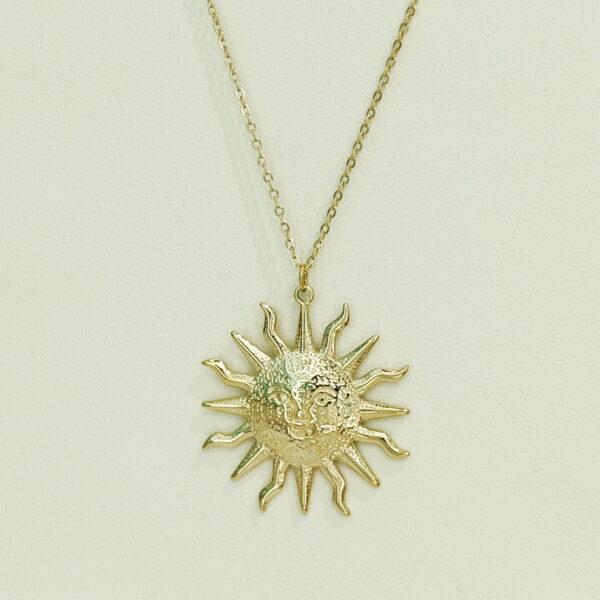 Stainless Steel Necklaces  Sun Smile Arabic Islam Muslim  Good Quality No Change Color For Women Girls AS241108043