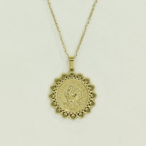 Stainless Steel Necklaces   Roosters Medals Arabic Islam Muslim  Good Quality No Change Color For Women Girls AS241108046