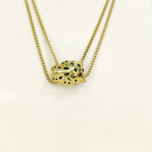 Stainless Steel Necklaces Skeletonized Leopard'S Head Arabic Islam Muslim Good Quality No Change Color For Women Girls AS241216001