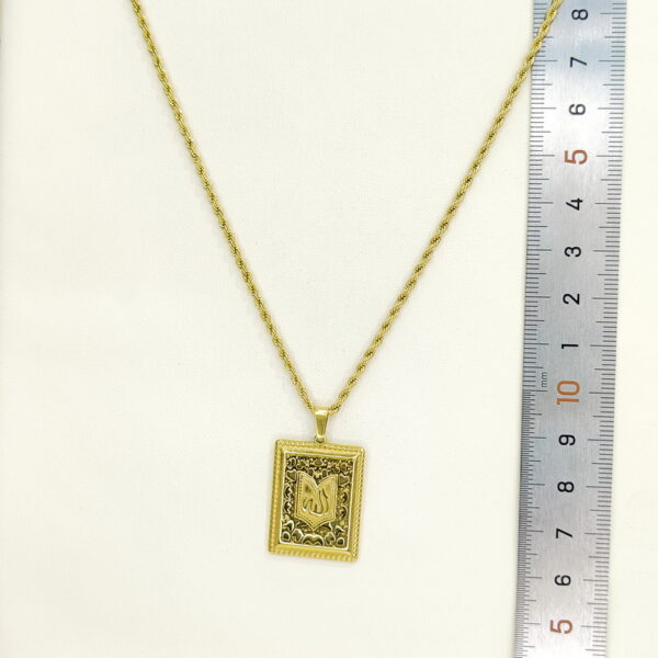 Stainless Steel Necklaces  Rectangle Shape Arabic Islam Muslim  Good Quality No Change Color For Women Girls AS241216003 - Image 2