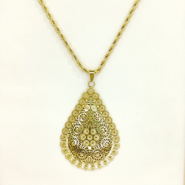 Stainless Steel Necklaces  Water Drop Arabic Islam Muslim  Good Quality No Change Color For Women Girls AS241216005