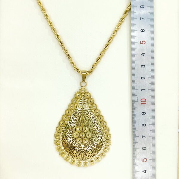 Stainless Steel Necklaces  Water Drop Arabic Islam Muslim  Good Quality No Change Color For Women Girls AS241216005 - Image 2