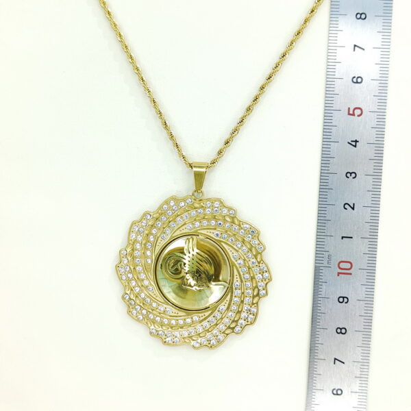 Stainless Steel Necklaces  Round Arabic Islam Muslim  Good Quality No Change Color For Women Girls AS241216009 - Image 2