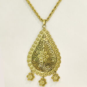 Stainless Steel Necklaces  Skeletonized Waterdrop Arabic Islam Muslim  Good Quality No Change Color For Women Girls AS241216017