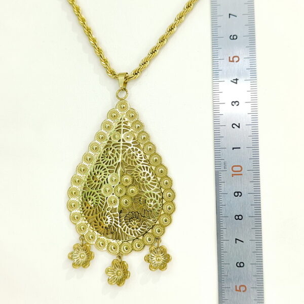 Stainless Steel Necklaces  Skeletonized Waterdrop Arabic Islam Muslim  Good Quality No Change Color For Women Girls AS241216017 - Image 2