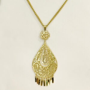 Stainless Steel Necklaces Skeletonized Waterdrop Arabic Islam Muslim Good Quality No Change Color For Women Girls AS241216019