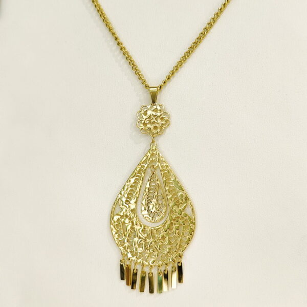 Stainless Steel Necklaces  Skeletonized Waterdrop Arabic Islam Muslim  Good Quality No Change Color For Women Girls AS241216019