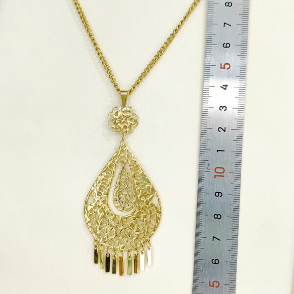 Stainless Steel Necklaces  Skeletonized Waterdrop Arabic Islam Muslim  Good Quality No Change Color For Women Girls AS241216019 - Image 2