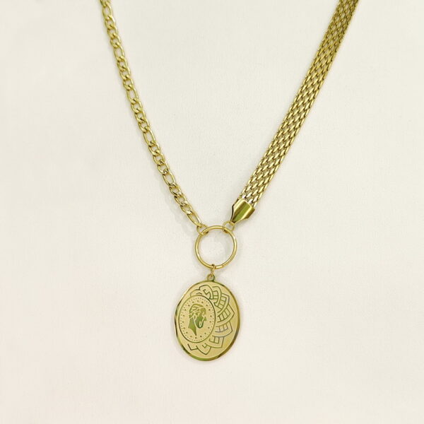 Stainless Steel Necklaces  Oval Avatar Arabic Islam Muslim  Good Quality No Change Color For Women Girls AS241216021