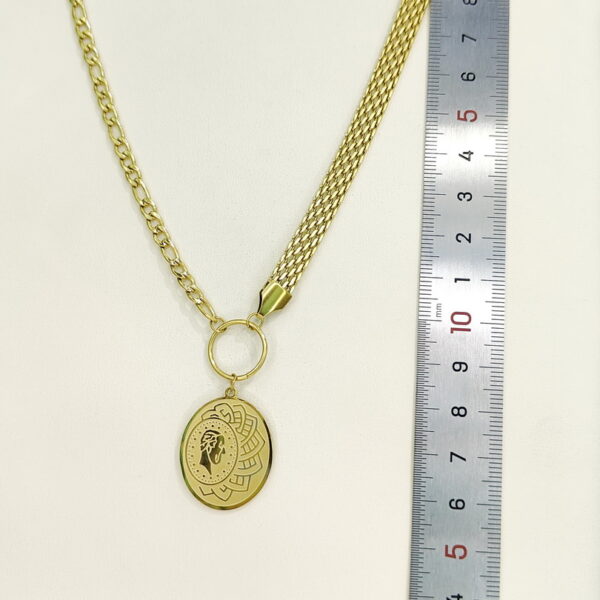 Stainless Steel Necklaces  Oval Avatar Arabic Islam Muslim  Good Quality No Change Color For Women Girls AS241216021 - Image 2