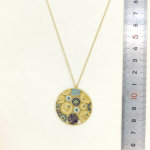 Stainless Steel Necklaces  Round Oil Drip Arabic Islam Muslim  Good Quality No Change Color For Women Girls AS241216026