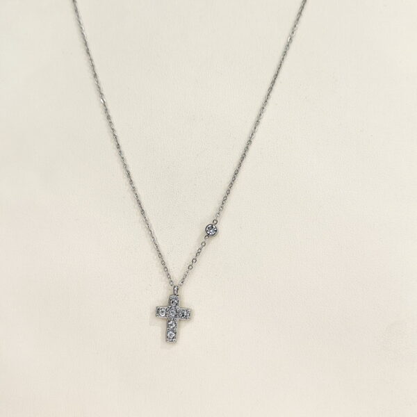Stainless Steel Necklaces  Crucifixion Cross With Crystals/Zirconia  Arabic Islam Muslim  Good Quality No Change Color For Women Girls AS241216027 - Image 3