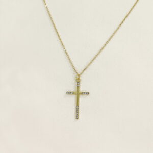 Stainless Steel Necklaces  Crucifixion Cross With Crystals/Zirconia  Arabic Islam Muslim  Good Quality No Change Color For Women Girls AS241216031