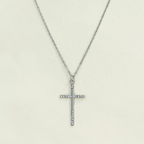 Stainless Steel Necklaces  Crucifixion Cross With Crystals/Zirconia  Arabic Islam Muslim  Good Quality No Change Color For Women Girls AS241216031 - Image 3