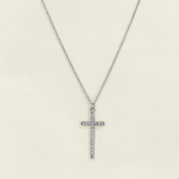 Stainless Steel Necklaces  Crucifixion Cross With Crystals/Zirconia  Arabic Islam Muslim  Good Quality No Change Color For Women Girls AS241216034 - Image 3
