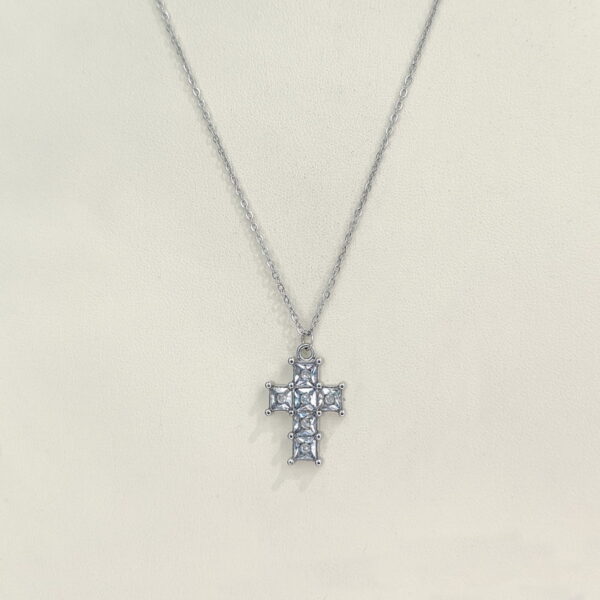 Stainless Steel Necklaces  Crucifixion Cross With Crystals/Zirconia  Arabic Islam Muslim  Good Quality No Change Color For Women Girls AS241216037 - Image 3
