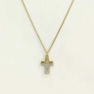 Stainless Steel Necklaces  Crucifixion Cross With Crystals/Zirconia  Arabic Islam Muslim  Good Quality No Change Color For Women Girls AS241216040