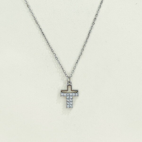 Stainless Steel Necklaces  Crucifixion Cross With Crystals/Zirconia  Arabic Islam Muslim  Good Quality No Change Color For Women Girls AS241216040 - Image 3