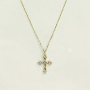 Stainless Steel Necklaces  Crucifixion Cross With Crystals/Zirconia  Arabic Islam Muslim  Good Quality No Change Color For Women Girls AS241216043