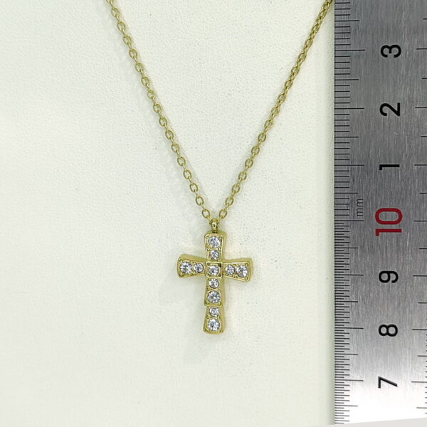 Stainless Steel Necklaces  Crucifixion Cross With Crystals/Zirconia  Arabic Islam Muslim  Good Quality No Change Color For Women Girls AS241216055 - Image 2