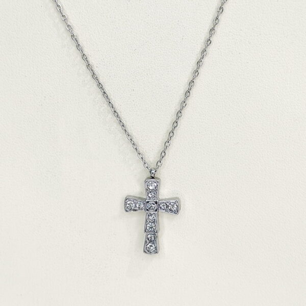 Stainless Steel Necklaces  Crucifixion Cross With Crystals/Zirconia  Arabic Islam Muslim  Good Quality No Change Color For Women Girls AS241216055 - Image 3