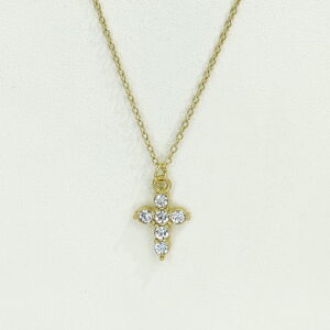 Stainless Steel Necklaces  Crucifixion Cross With Crystals/Zirconia  Arabic Islam Muslim  Good Quality No Change Color For Women Girls AS241216061