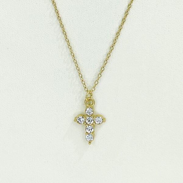 Stainless Steel Necklaces  Crucifixion Cross With Crystals/Zirconia  Arabic Islam Muslim  Good Quality No Change Color For Women Girls AS241216061