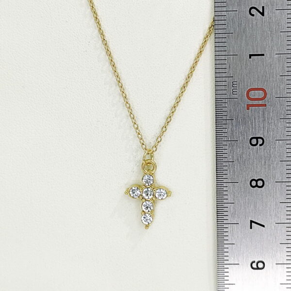 Stainless Steel Necklaces  Crucifixion Cross With Crystals/Zirconia  Arabic Islam Muslim  Good Quality No Change Color For Women Girls AS241216061 - Image 2
