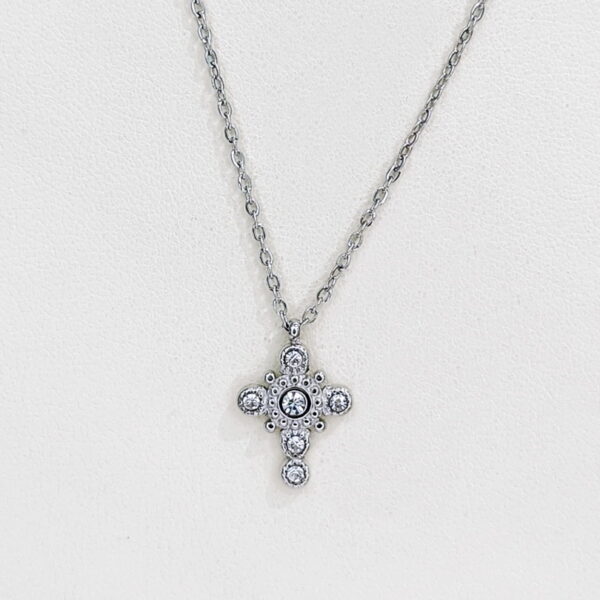 Stainless Steel Necklaces  Crucifixion Cross With Crystals/Zirconia  Arabic Islam Muslim  Good Quality No Change Color For Women Girls AS241216064 - Image 3