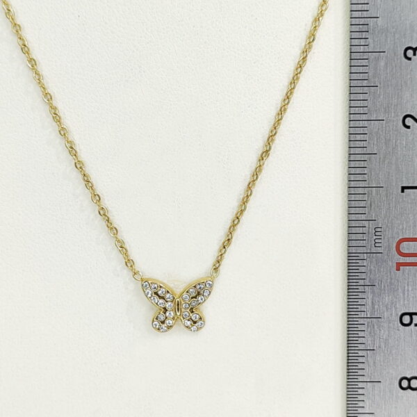 Stainless Steel Necklaces Butterfly With Crystals/Zirconia Arabic Islam Muslim Good Quality No Change Color For Women Girls AS241216070 - Image 3