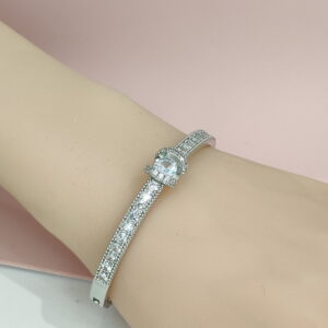 Copper Bangles Bracelets Geometric Crystals/Zirconia Good Quality No Change Color For Women Girls CC24110011