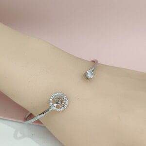 Copper Bangles Bracelets Tree Of Life Crystals/Zirconia Good Quality No Change Color For Women Girls CC24110014