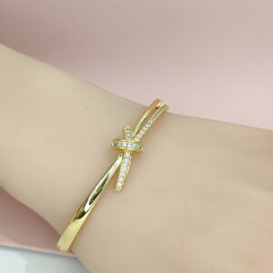 Copper Bangles Bracelets Butterfly Crystals/Zirconia Good Quality No Change Color For Women Girls CC24110016