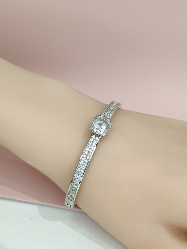 Copper Bangles Bracelets Geometric Crystals/Zirconia Good Quality No Change Color For Women Girls CC24110018