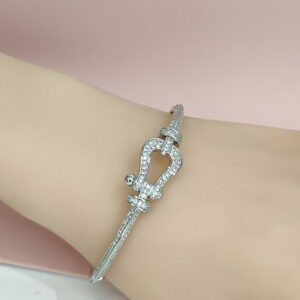 Copper Bangles Bracelets Geometric Crystals/Zirconia Good Quality No Change Color For Women Girls CC24110019