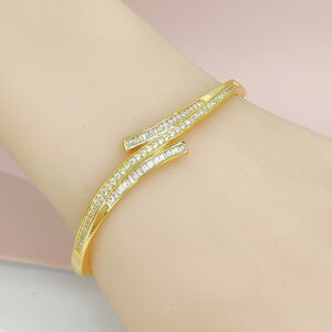 Copper Bangles Bracelets Swan Crystals/Zirconia Good Quality No Change Color For Women Girls CC24110025