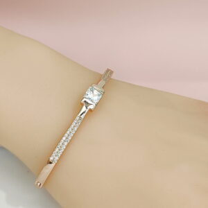 Copper Bangles Bracelets Cross Crystals/Zirconia Good Quality No Change Color For Women Girls CC24110027