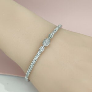 Copper Bangles Bracelets Snout Crystals/Zirconia Good Quality No Change Color For Women Girls CC24110033