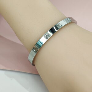 Copper Bangles Bracelets Simplicity Crystals/Zirconia Good Quality No Change Color For Women Girls CC24110035