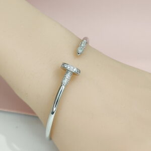 Copper Bangles Bracelets Square Crystals/Zirconia Good Quality No Change Color For Women Girls CC24110037