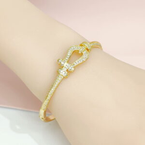 Copper Bangles Bracelets T1 Shape Crystals/Zirconia Good Quality No Change Color For Women Girls CC24110042
