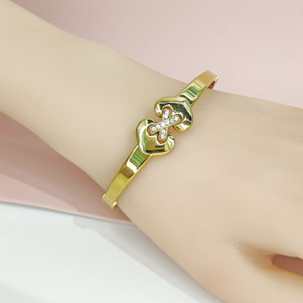 Stainless Steel Bangles Bracelets Crystals/Zirconia Bow Tie Good Quality No Change Color For Women Girls CS24110010