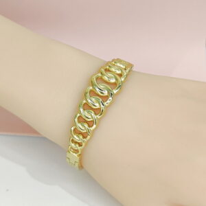 Stainless Steel Bangles Bracelets Crystals/Zirconia Cuban Chain Good Quality No Change Color For Women Girls CS24110017